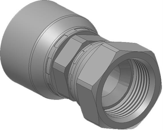 10648-16848 Hun JIC 37°-SAE 45° universal cone med swivel i serie 48