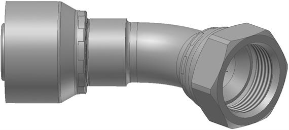 13748-13V48 Hun JIC 37°- SAE 45° universal cone med swivel i 45° vinkel i serie 48